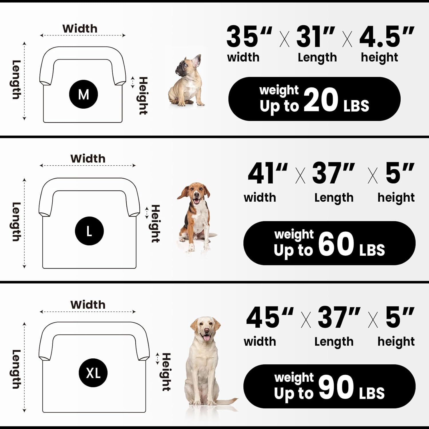 Calming Extra Large Dog Couch Bed for Dogs, 45 x 37 inch Waterproof Removable Pet Mat Couch Cover for Furniture Protector, Non-Slip Fluffy Pelsbarn Dog Bed for Couch, Sofa, Car - Tie-Dye Grey
