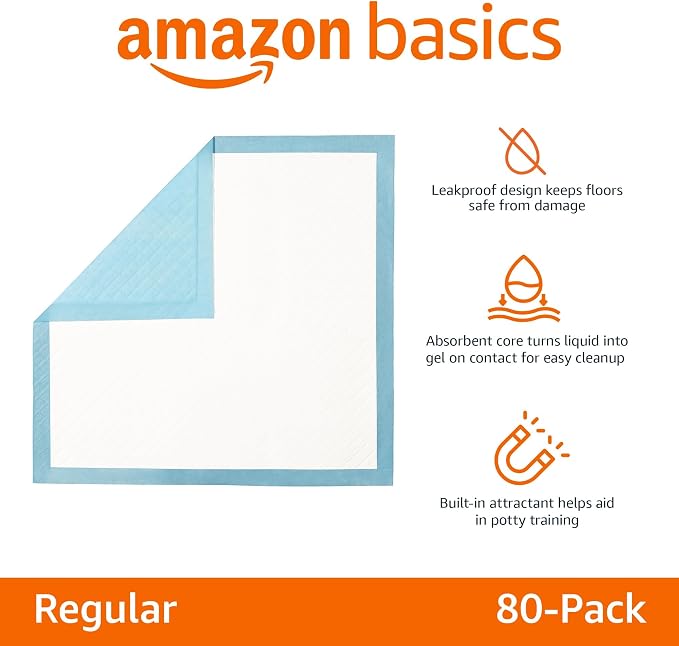 Amazon Basics Heavy Duty Dog and Puppy Pee Pads, Leak-Proof 5-Layer Ultra - Image 2