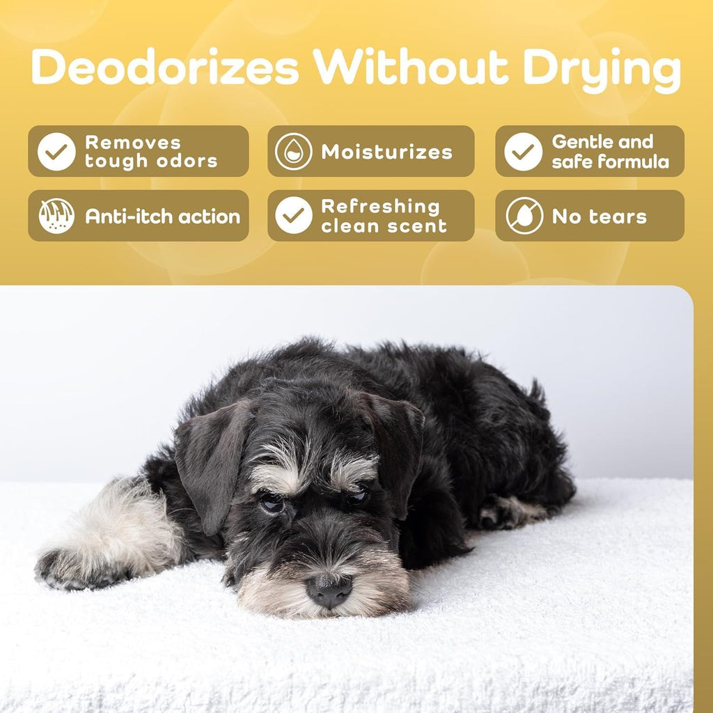Grape Seed & Aloe Ultra Moisture for Coarse Coats Dog Shampoo - Deodorizing. Great for Schnauzer & Sensitive Skin - Hypoallergenic Dog Shampoo Gentle Bristle Care.