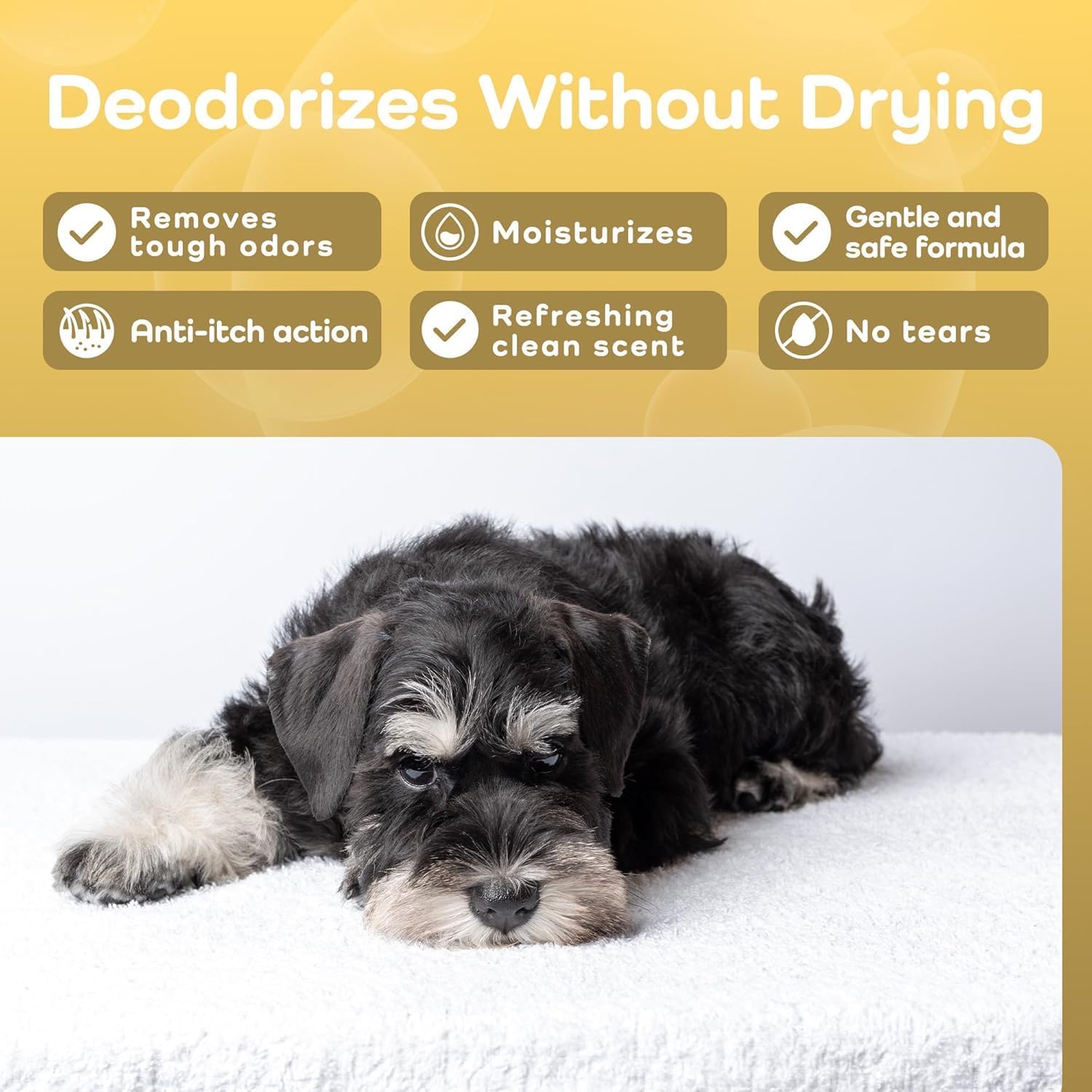 Grape Seed & Aloe Ultra Moisture for Coarse Coats Dog Shampoo - Deodorizing. Great for Schnauzer & Sensitive Skin - Hypoallergenic Dog Shampoo Gentle Bristle Care.