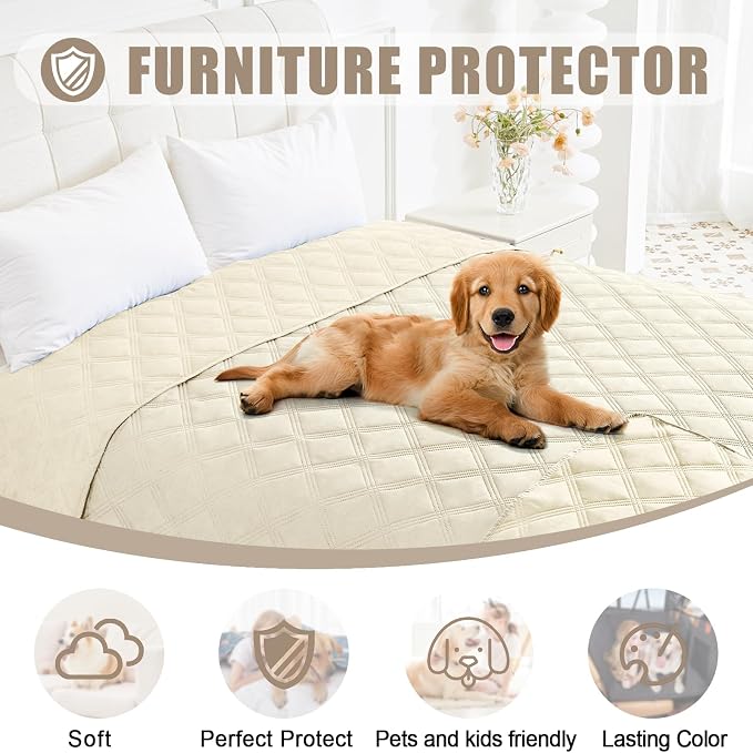 Smiry Waterproof Dog Bed Cover Blanket 52x82, Soft Reversible Pet Blanket - Image 8
