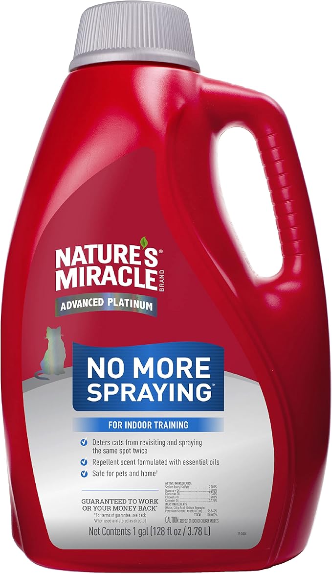 Nature’s Miracle Advanced Platinum No More Spraying, 128 Ounces, Helps by NaturesMiracle
