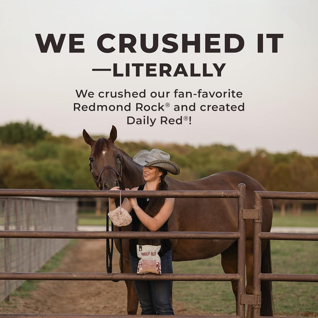 Daily Red Crushed Loose Minerals | Mineral Salt + Electrolyte Supplement for Horses (25LB Refill Bag)