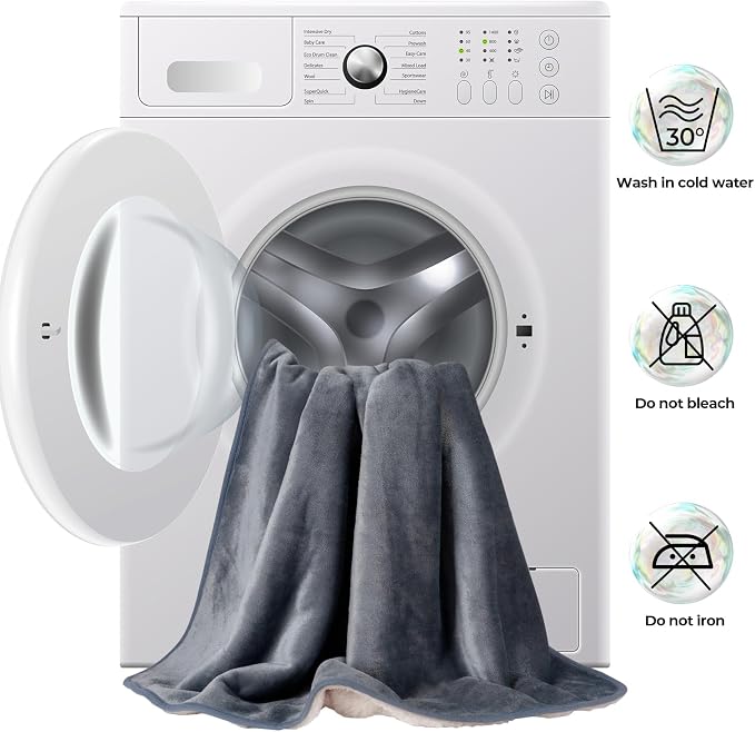 Sunheir Waterproof Blanket for Bed & Couch, Reversible Soft Sherpa Fleece - Image 4