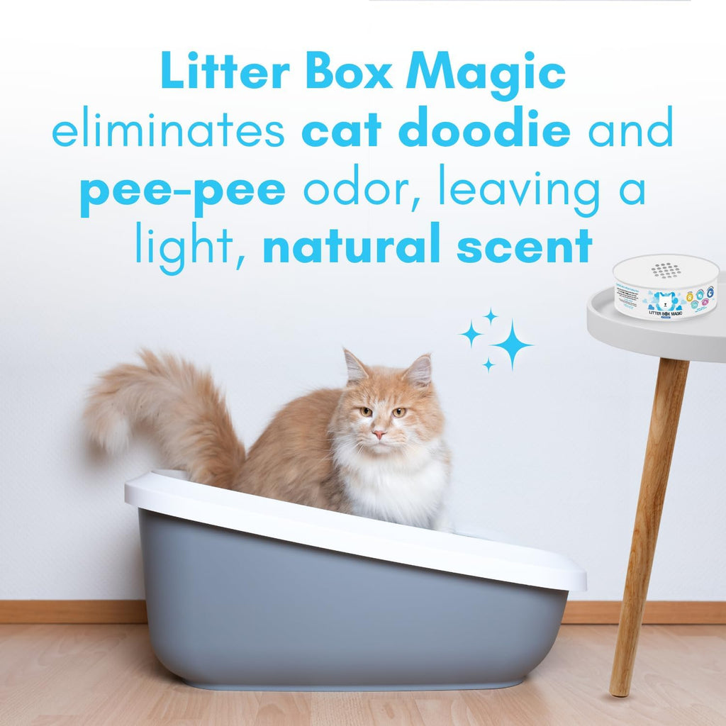 Cat Litter Deodorizer Jar (Fresh Scent, 16 Oz, Pack of 1) - Cat Litter Odor Absorber Gel In A Jar - Litter Box Pet Air Freshener - Litter Odor Eliminator to Freshen Air