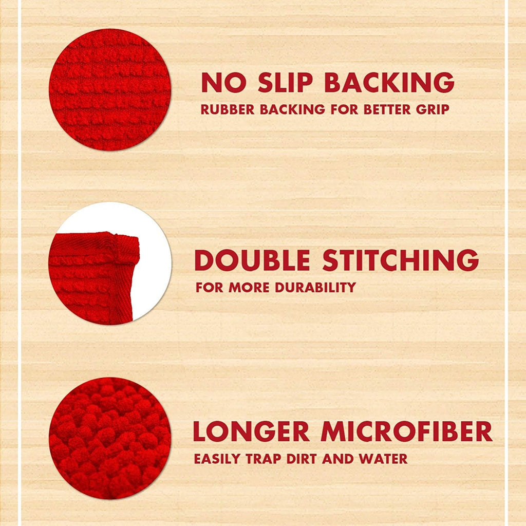 My Doggy Place Microfiber Dog Mat for Muddy Paws, 36" x 26" Red - Absorbent and Quick-Drying Dog Paw Cleaning Mat, Washer and Dryer Safe - Non-Slip Rubber Backed Dog Floor Mat, Large