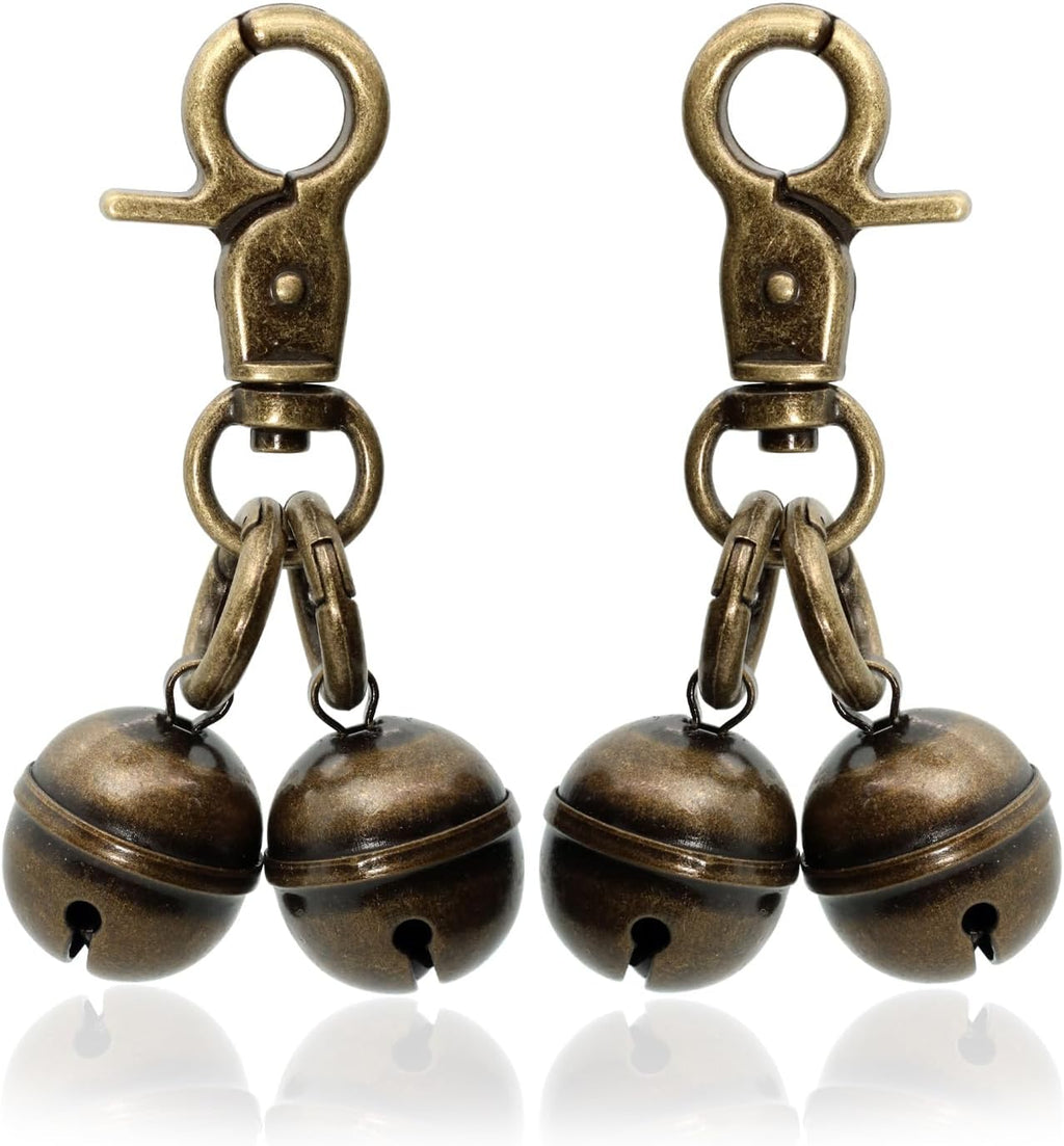 Copper Bells for Dog Collars with Snap Clips - Made of Pure Copper for Dogs/Cat - Clear Sound & No Rust - Save Birds Wildlife, Know Where Your Pet Christmas Sounds