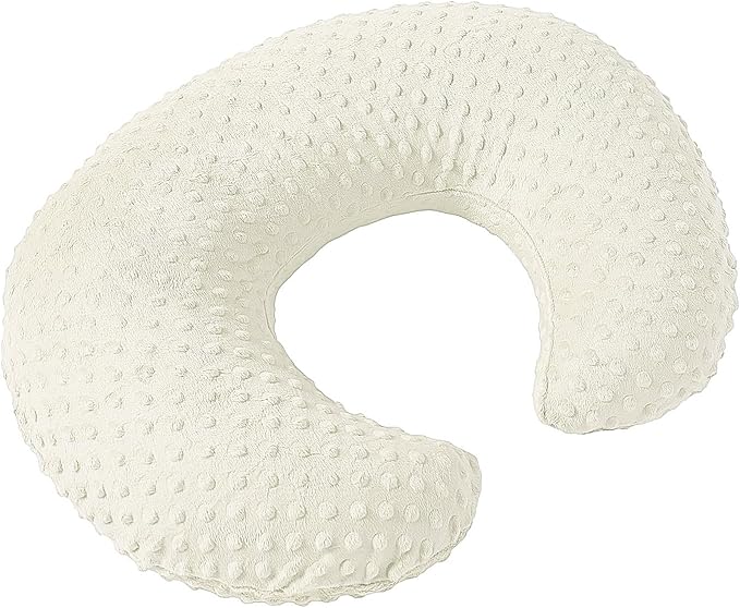 Nursing Pillow and Positioner Breastfeeding and Bottle Feeding, Propping Baby, Tummy Time, Sitting Support, with Removable Dots Cover, for Baby Boy Baby Girl（Pristine）