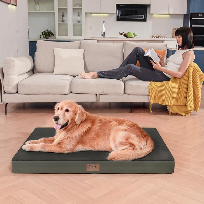 Orthopedic Dog Crate Bed for Extra Large Dogs, XXL Waterproof Comfort Pet Bed - Image 6
