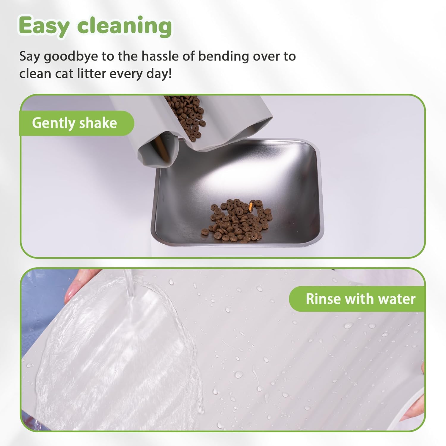 Li&Zhao Dog Food Mat - Wave Cat Food Mat Pet Food Mat Dog Bowl Mat Waterproof Pet Mats for Food and Water for Floors Waterproof(Gray)