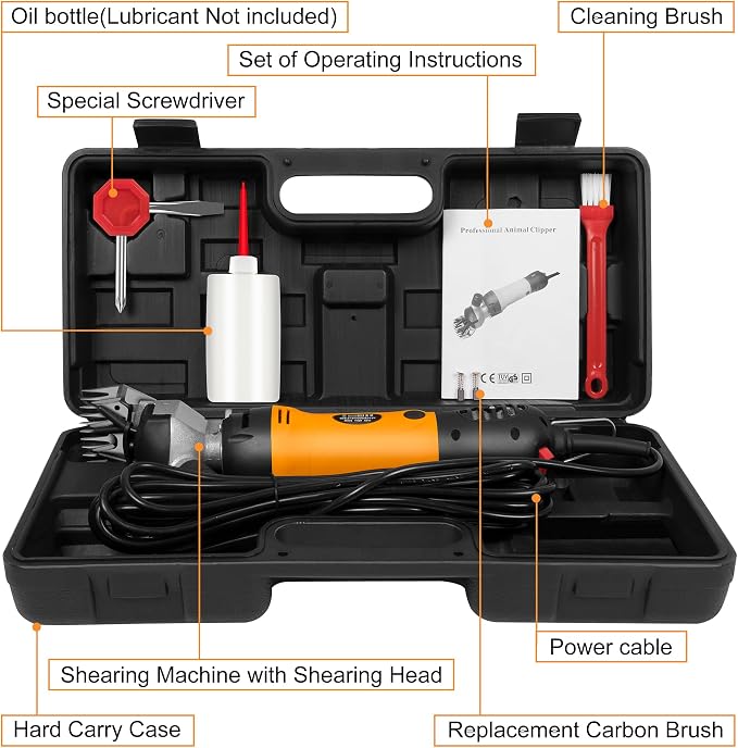 BEETRO 500W Electric Professional Sheep Shears, Animal Grooming Clippers - Image 2