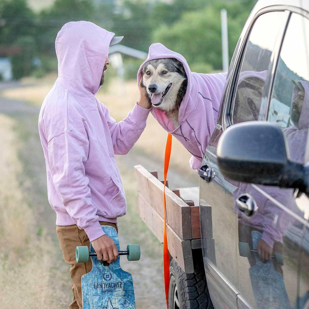 Blueberry Pet Essentials Dog Hoodie – 22 inch, Cotton‑Blend Sweatshirt with Hood, Pink Lilac, Machine‑Washable Small‑Dog Jersey