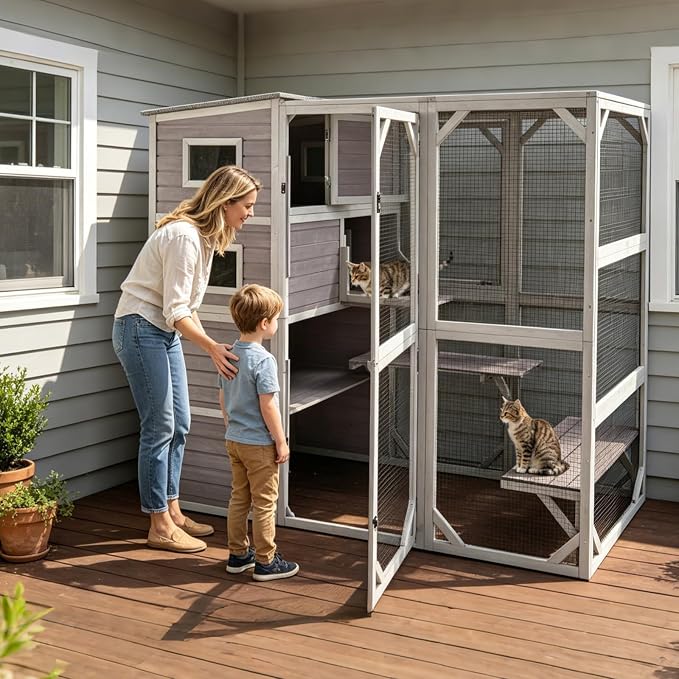 Aivituvin Catio Cat Enclosure Large Window Cat House - Image 7