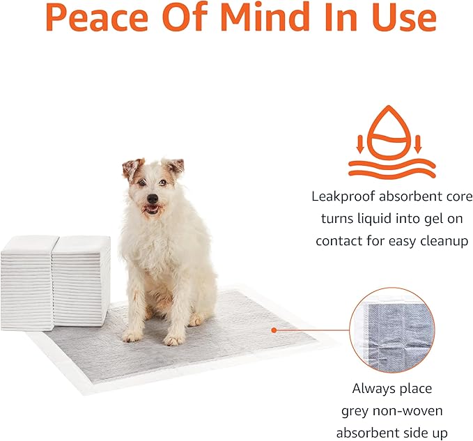 Amazon Basics Carbon Odor Control Dog and Puppy Pee Pads, 5-Layer Leak-Proof - Image 4
