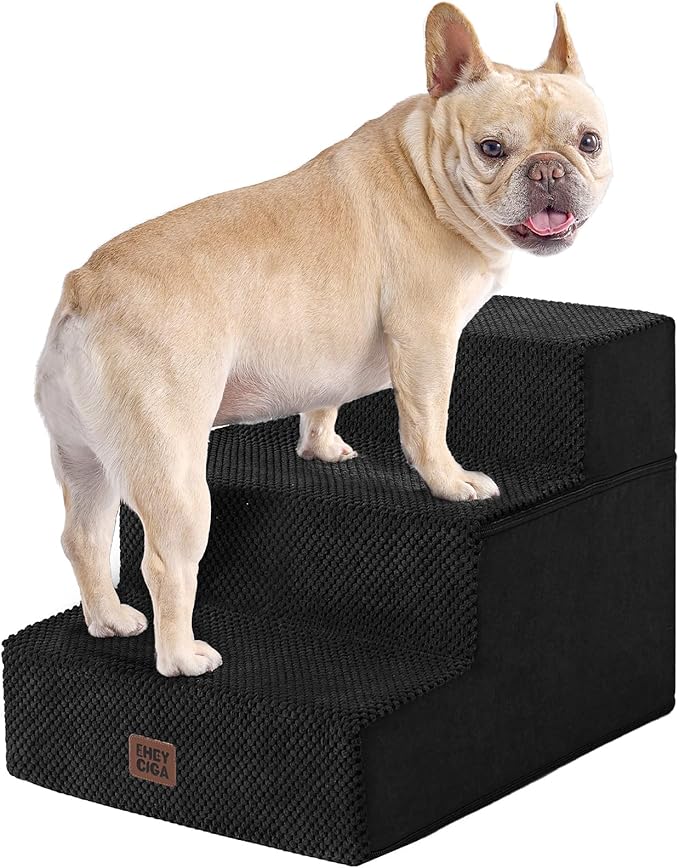 EHEYCIGA Dog Stairs for Small Dogs 13.5" H, 3-Step Dog Steps for Couch Sofa and - Image 8