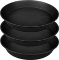 3 Pack of 25 26 inch Plant Saucer, 4.2" Depth, Large Deep Heavy Duty Plastic by Bleuhome