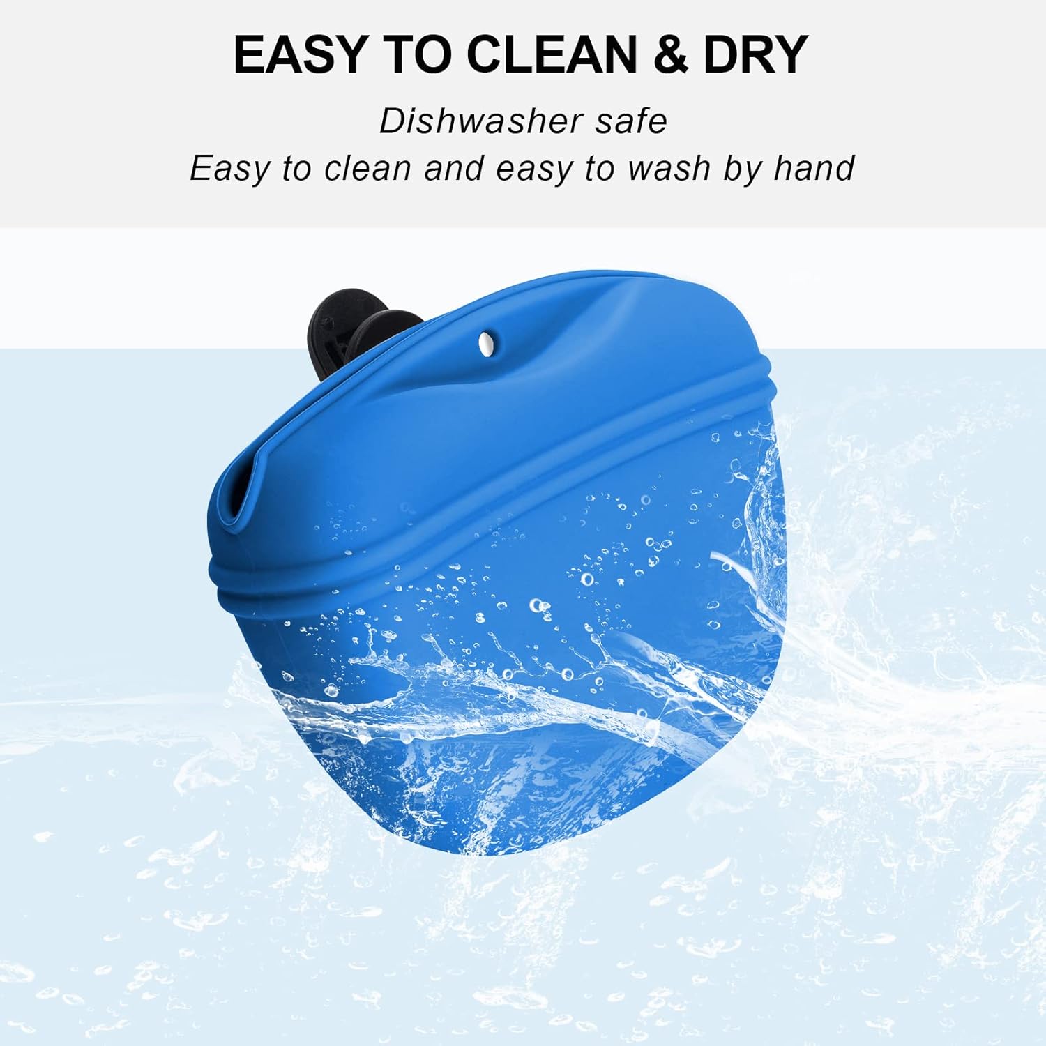 Left&Right Dog Clicker Training Kit,Silicone Dog Training Treat Pouch and Dog Clickers,Dog Treat Bag with Clicker Training for Dogs,Pet Treat Bag with Magnetic Buckle Closing and Waist Clip,Navy Blue