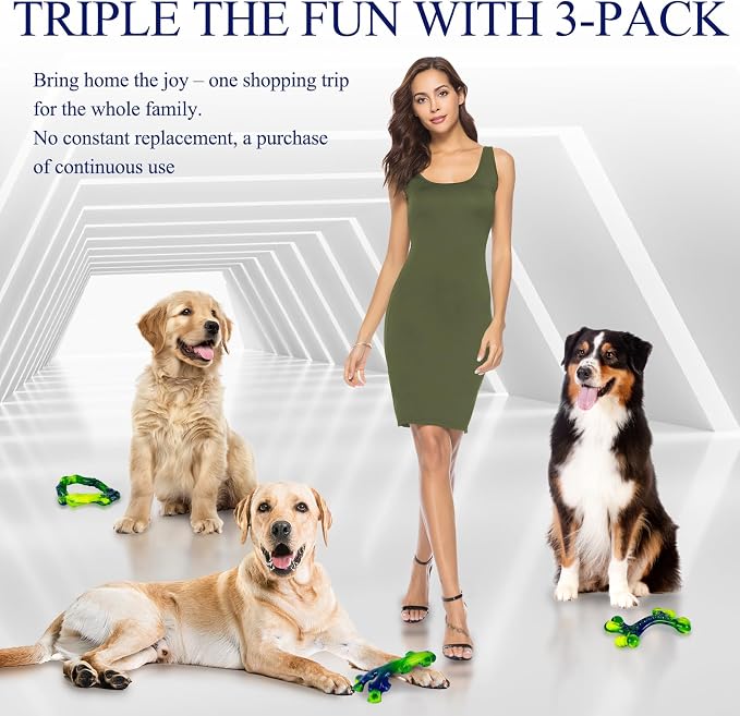 Frienhund 3-Pack Indestructible Nylon Dog Chew Toys - Image 3