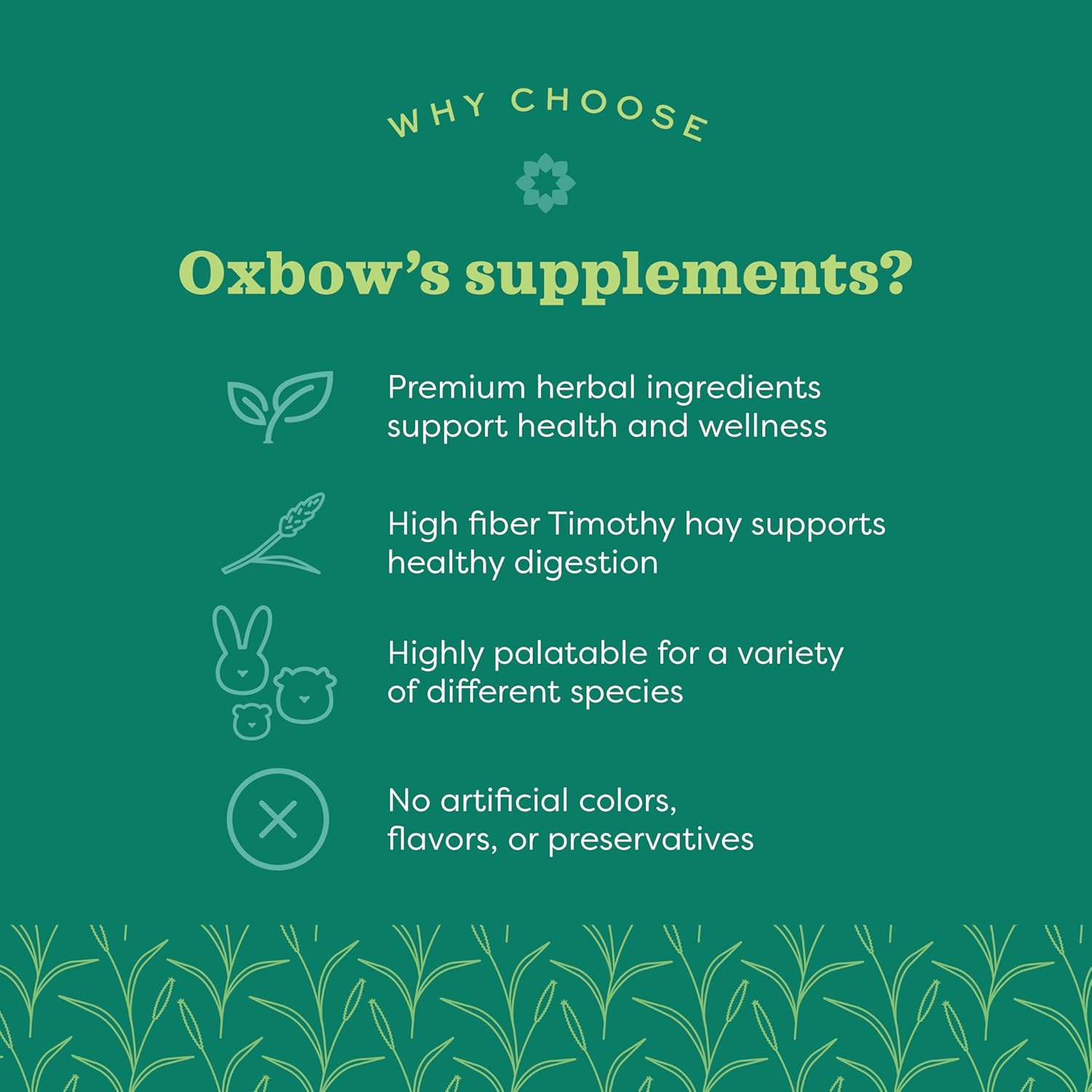 Oxbow Animal Health Natural Science Skin & Coat Support, Supplement for Rabbit & Guinea Pig, Made with Oxbow Timothy Hay, Includes Palm Oil & Omega 3 & 6 Fatty Acids, Made in USA, 4.2 oz Bag