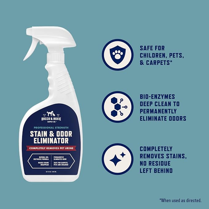 Rocco & Roxie Supply Co. Stain & Strong Odor Eliminator, Enzyme Cleaner - Image 2