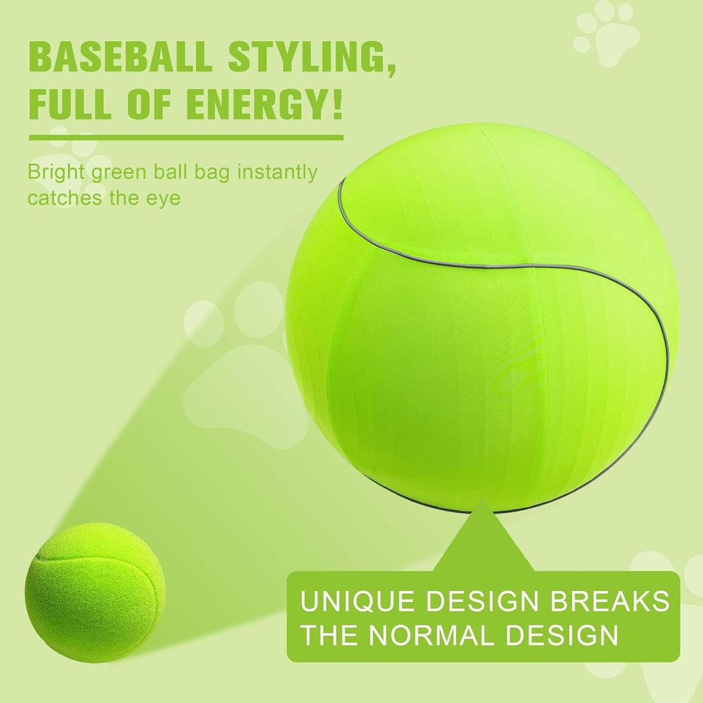Herding Ball for Dogs & Horses - 20" with Cover Large Green Ball with Pump