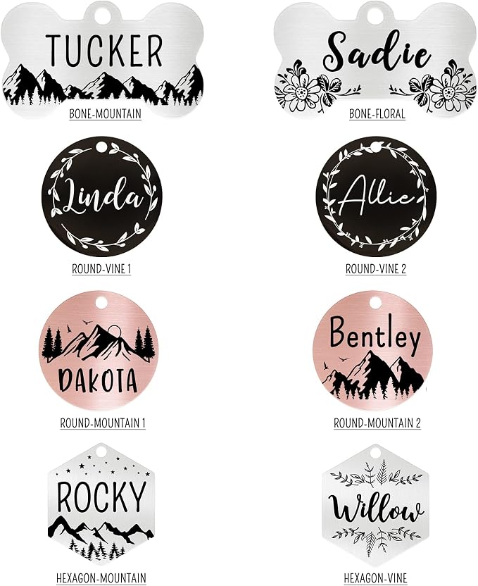 Ultra Joys Stainless Steel Personalized Dog Tags - Image 5