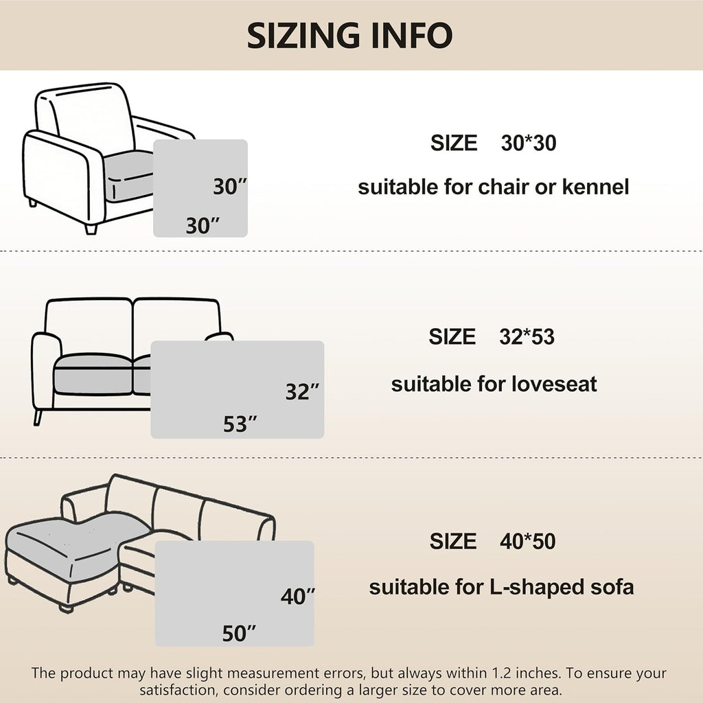 gogobunny 100% Double-Sided Waterproof Dog Bed Cover Pet Blanket Sofa Couch Furniture Protector for Puppy Large Dog Cat, Reversible (32x53 Inch (Pack of 1), Dark Beige/Light Beige)