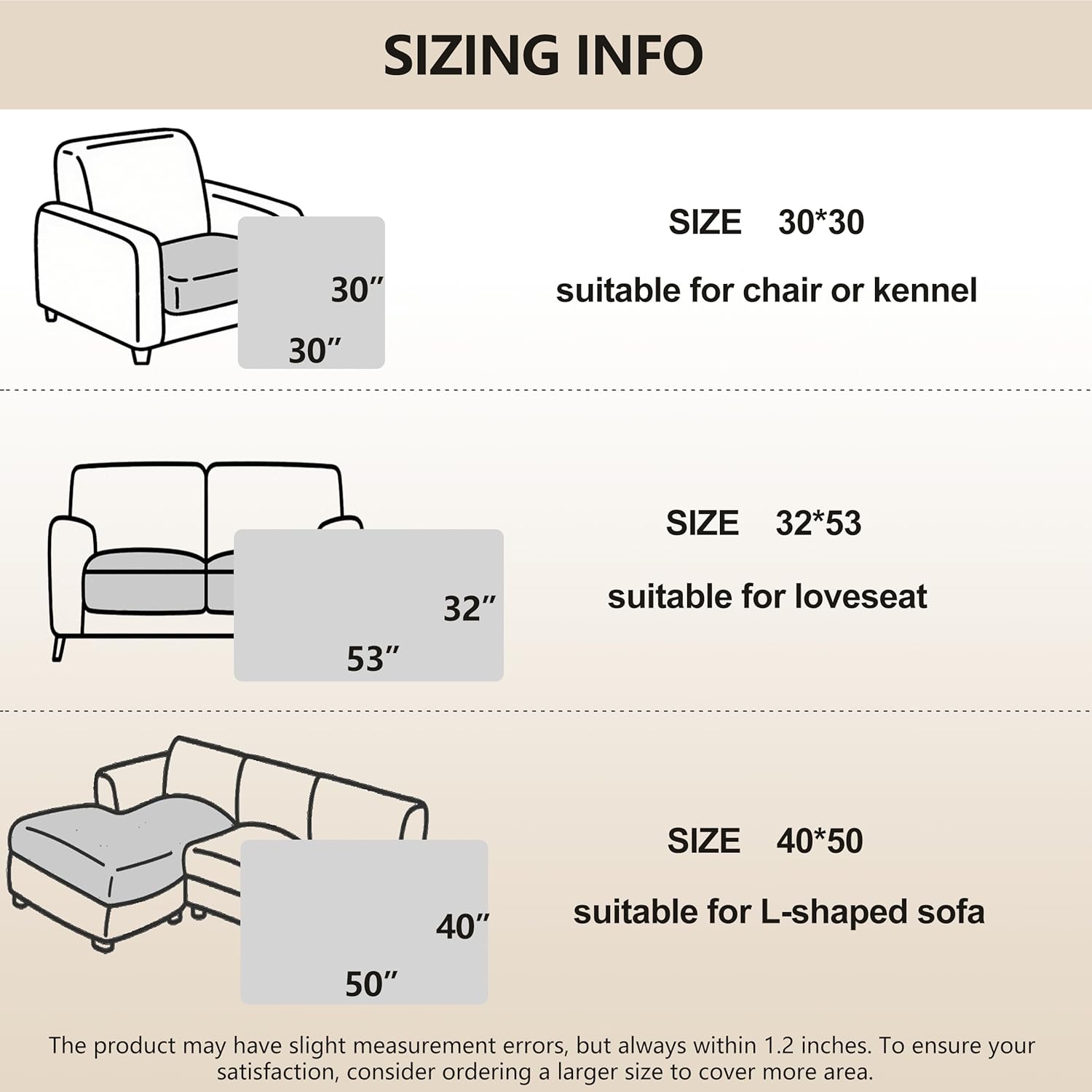 gogobunny 100% Double-Sided Waterproof Dog Bed Cover Pet Blanket Sofa Couch Furniture Protector for Puppy Large Dog Cat, Reversible (32x53 Inch (Pack of 1), Dark Cream/Light Cream)