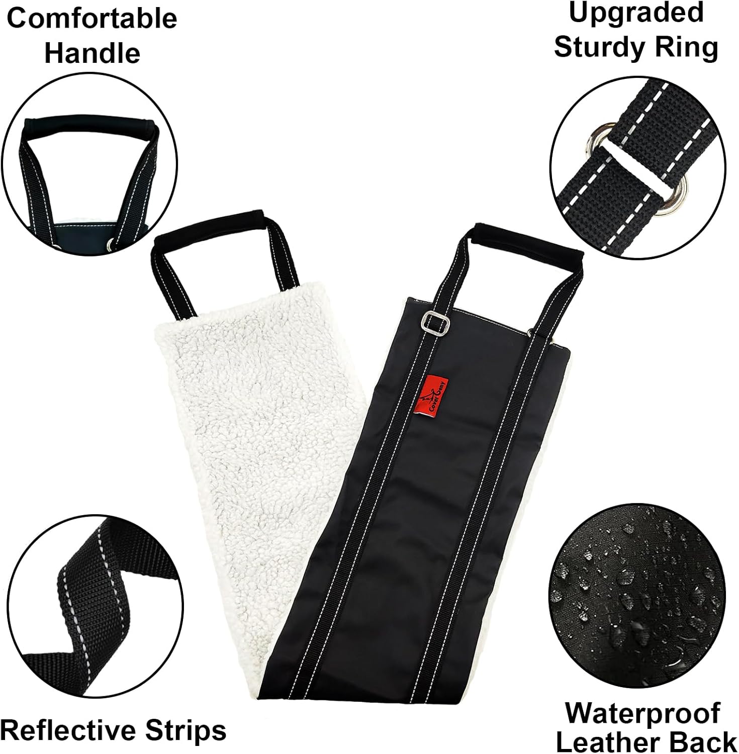Leather Dog Lift Harness,Sling for Large Dogs Hind Leg Support,Support Harness for Back Legs,Dog Rear Lift Harness Assist for Senior,Injured,Post ACL,TPLO Surgery Recovery Essentials,Mobility aids L