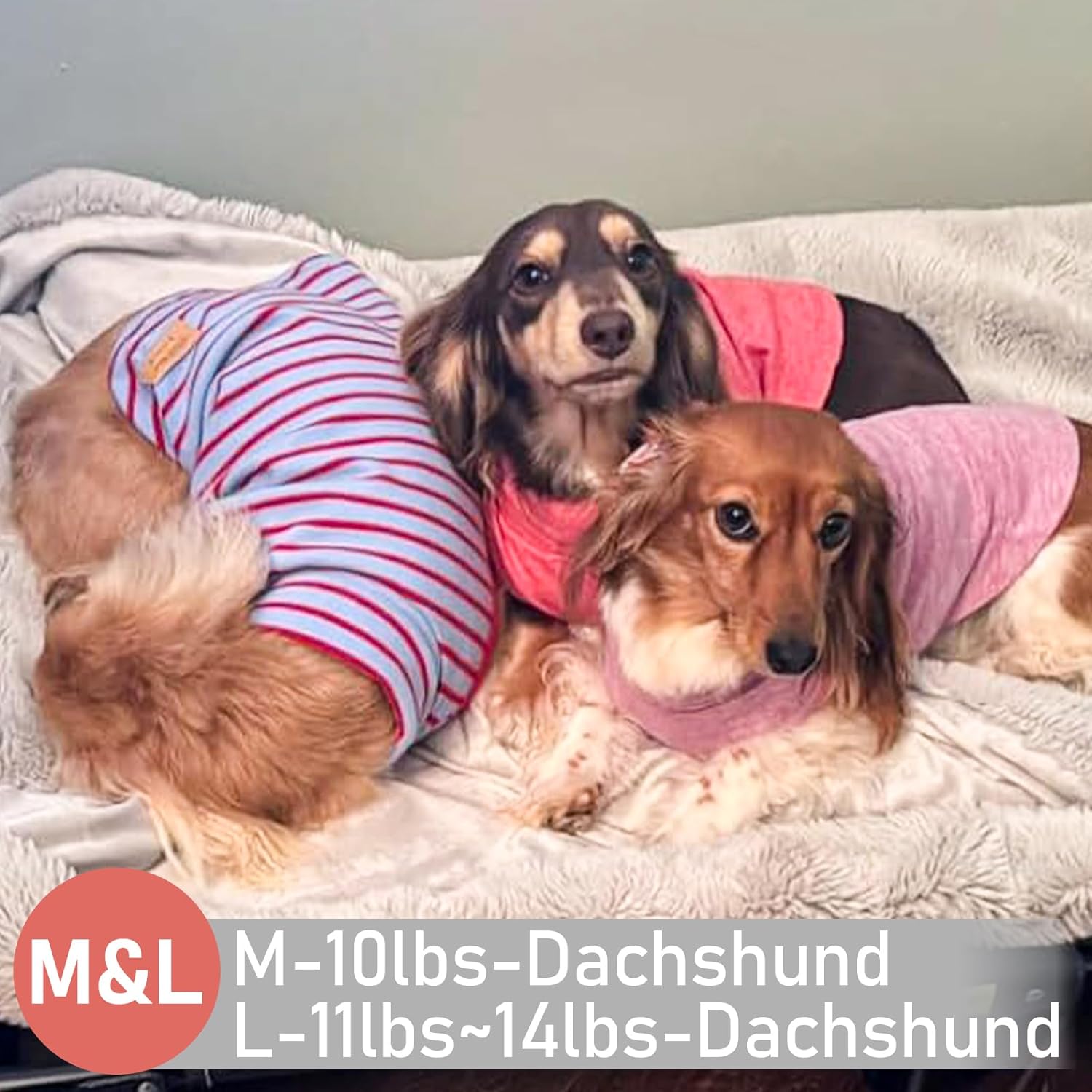 KYEESE 2Pack Dog Sweater Soft Dogs Clothes Warm Dachshund Clothes Stretchy Pet Sweatshirt Dog Sweaters for Small Dogs Girl Turtleneck Pet Coats Pullover Small Pets Sweaters