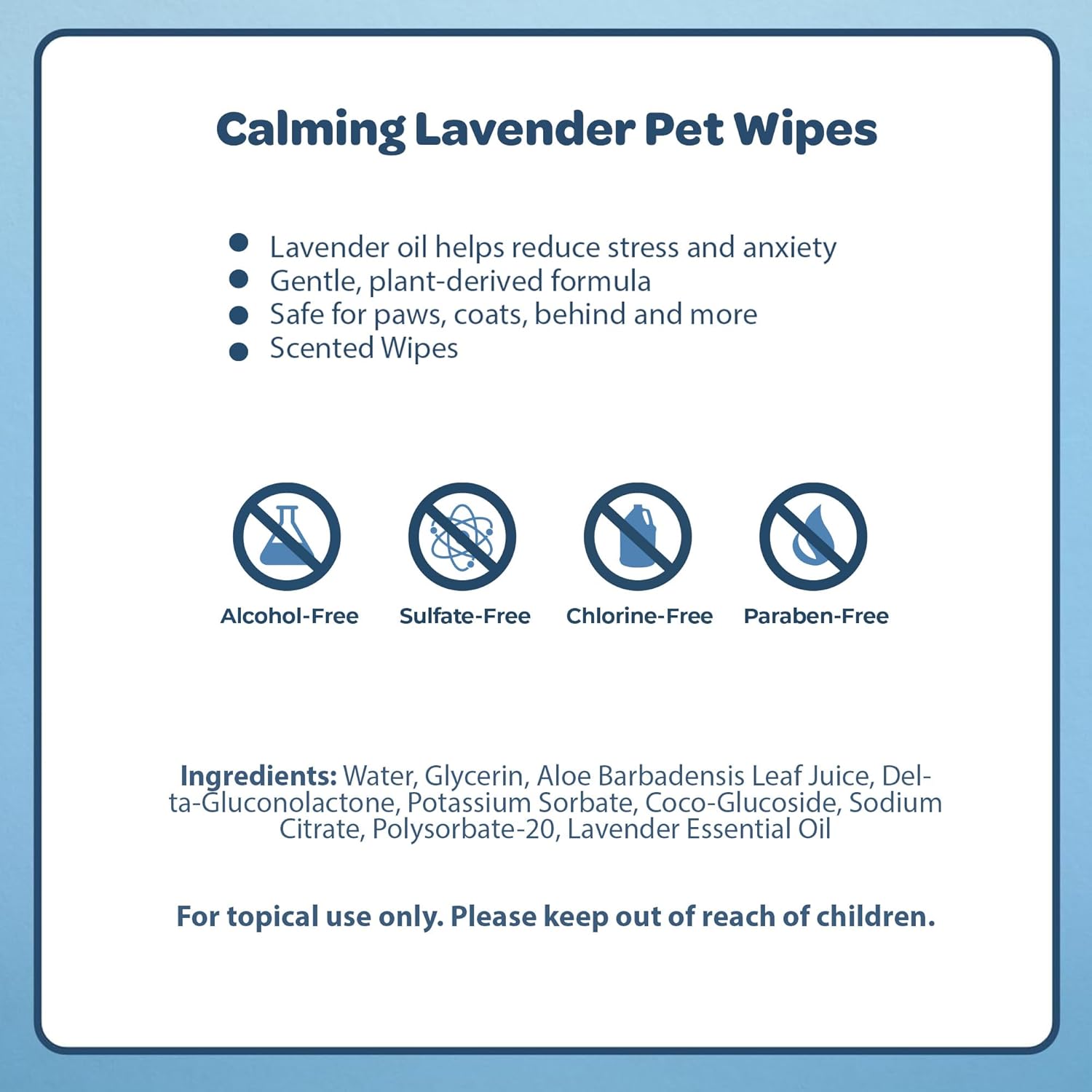Best Pet Supplies Pet Wipes for Dogs - Dog Wipes Cleaning Deodorizing, for Coats, Ears, Paws - Calming Lavender, Aloe Vera, 100 Count