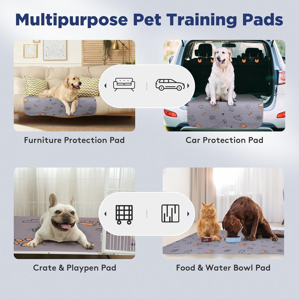 Washable Pee Pads for Dogs, 2 Pack Large 41"x41" Super Absorbent Reusable Pads for Dog Training Pads, 100% Waterproof Non-Slip Pee Pads Whelping Pads Dog Playpen Pads Crate Mat Crate Pads Dog Products