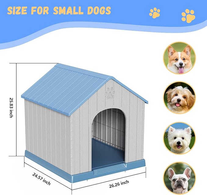 DRATO Dog House Resin Outdoor Dog Kennel - Image 5