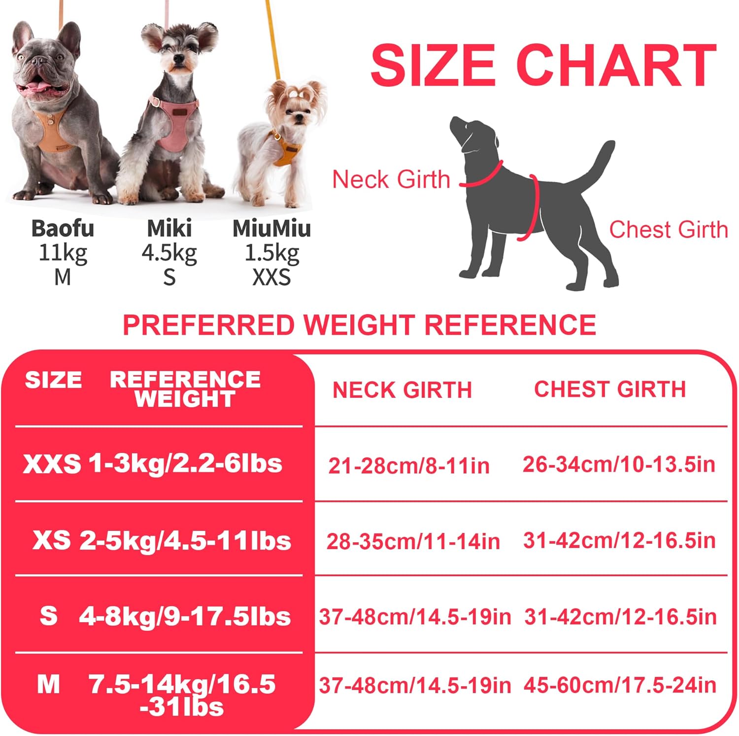 Puppytie No Pull xs Dog Harness with Multifunction Dog Leash,Soft Adjustable No Choke Escape Proof Pet Harness Vest,Pink,XS