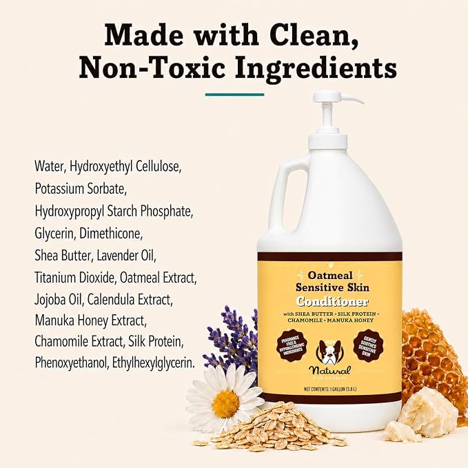 Natural Dog Company Sensitive Skin Dog Conditioner – Oatmeal Moisturizing - Image 9