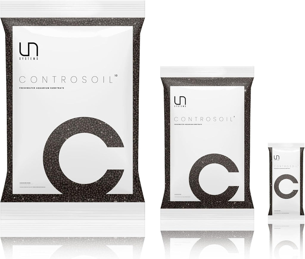 Ultum Nature Systems Controsoil - Freshwater Aqua Soil Substrate for Fish, Shrimp, Live Plant Propagation and Aquascaping - 6.8pH Low Ammonia, Volcanic Ash - Black, Fine (1 Liter | 2LB)