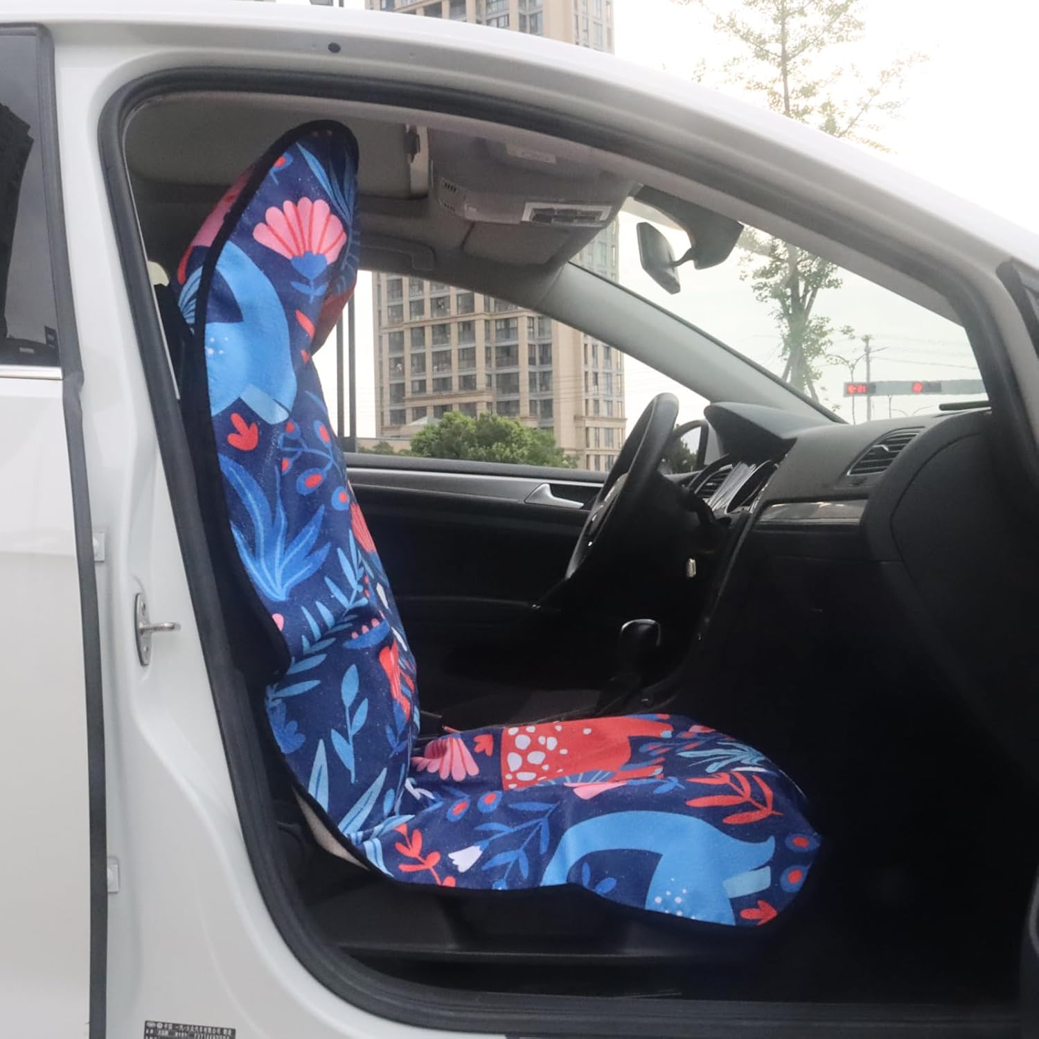Car Seat Cover Protector Front Seats,for Gym Workout,Running,Swimming,Beach and Hiking,Waterproof Sweat Towel Bucket Seat Covers for Cars SUV Trucks (Dinosaur, 1Pcs)