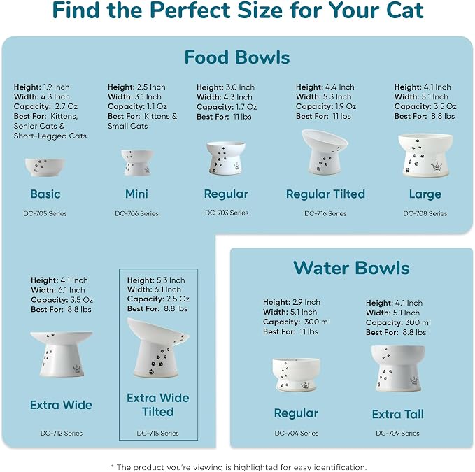 Necoichi Elevated Cat Food Bowl, Whisker-Friendly, Dishwasher & Microwave Safe - Image 10