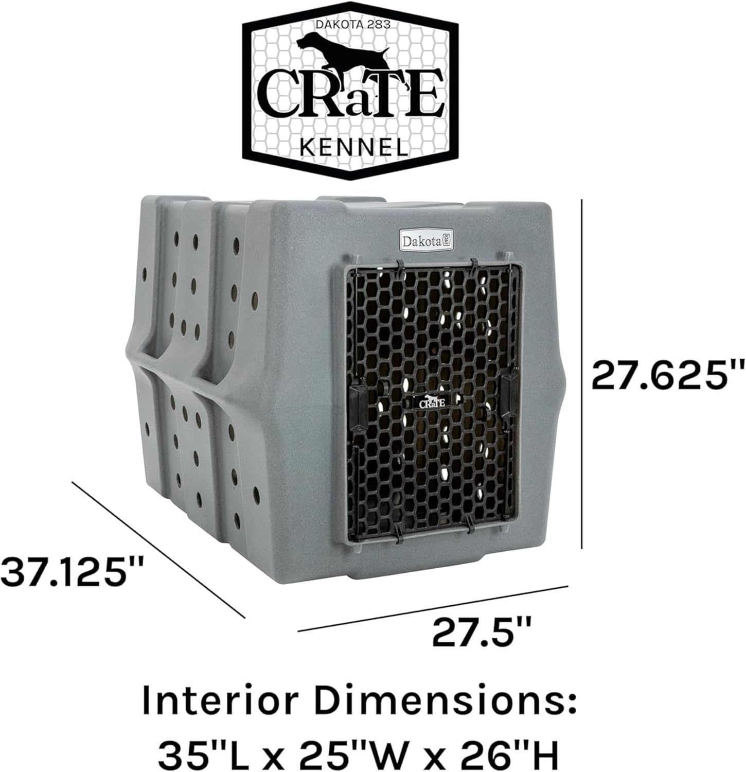 Dakota 283 Crate - Canine Rough and Tough Economy Kennel (Orange, Large)