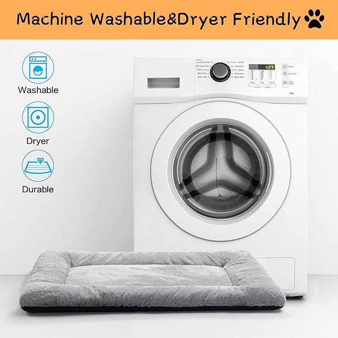 Dog Beds Crate Pad for Medium/Large Dogs Fit Dog Crates, Washable & Anti-Slip - Image 5