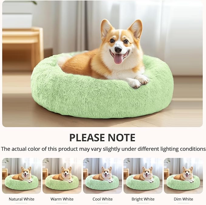 JOLLYVOGUE Calming Dog Beds Large Sized Dog, 36in Donut Washable Large Pet Bed - Image 6