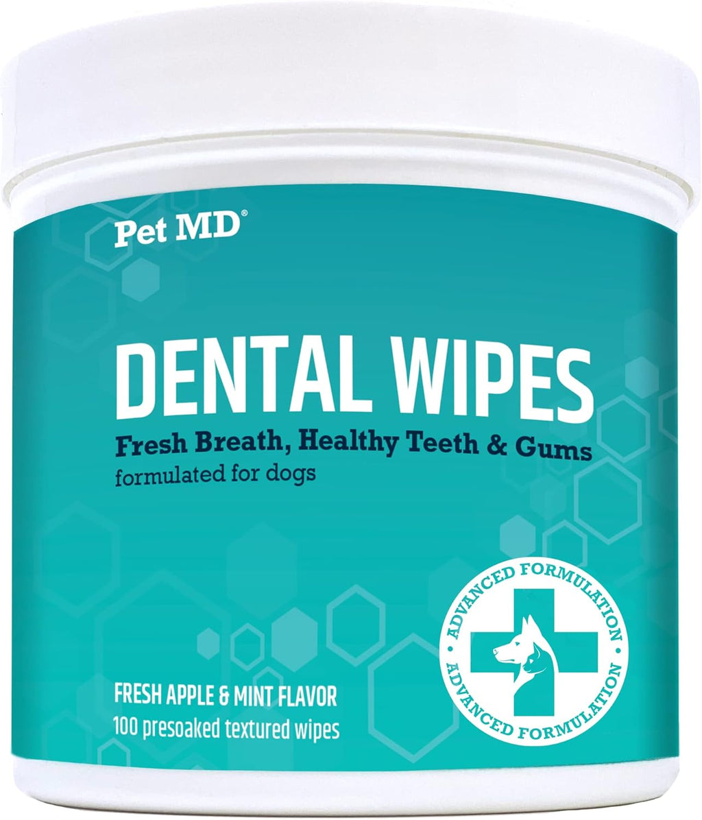Pet MD Proden PlaqueOff & Dental Wipes for Dogs