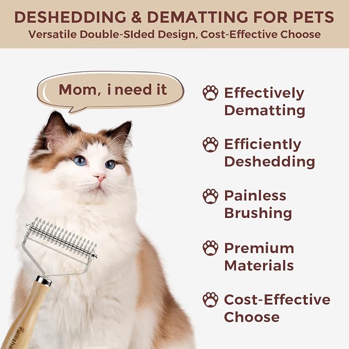 3-in-1 Professional Pet Shedding Dematting Comb - Image 6