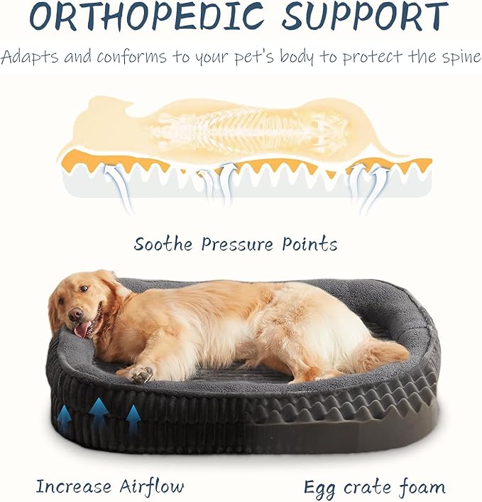 Orthopedic Dog Bed for Puppy, Extra Small Dogs Breeds, Oval Cat Bed, High - Image 2