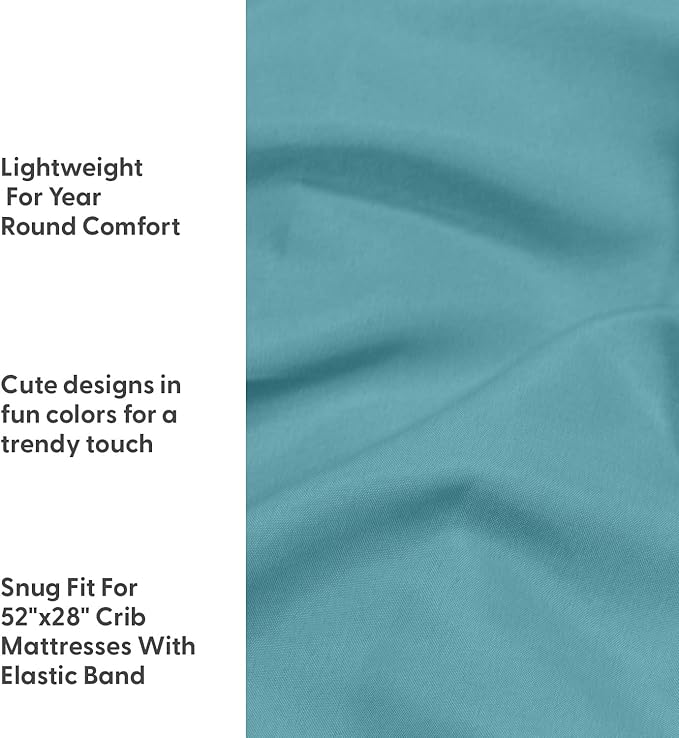 The Peanutshell Baby Crib Sheets 4-Pack for Girl or Boy - Soft, Oval & Fitted Baby Girls or Boys Crib Sheet, Rectangle, Fitted Covers, Halo Mattress - Space