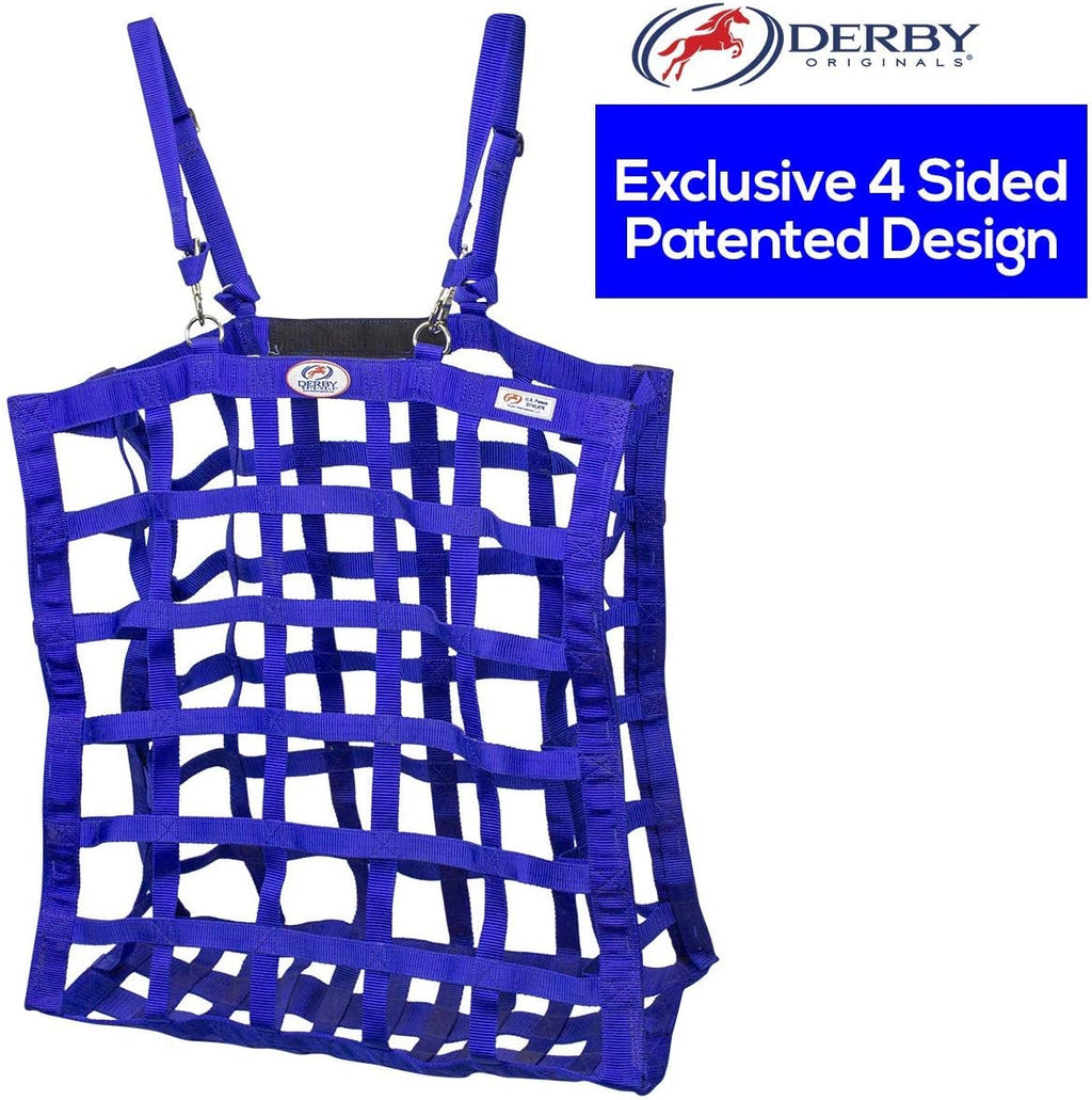 Derby Originals Easy Feeder Horse Hay Bag with Super Tough Bottom and 1 Year Warranty, red, 3"x3.5"