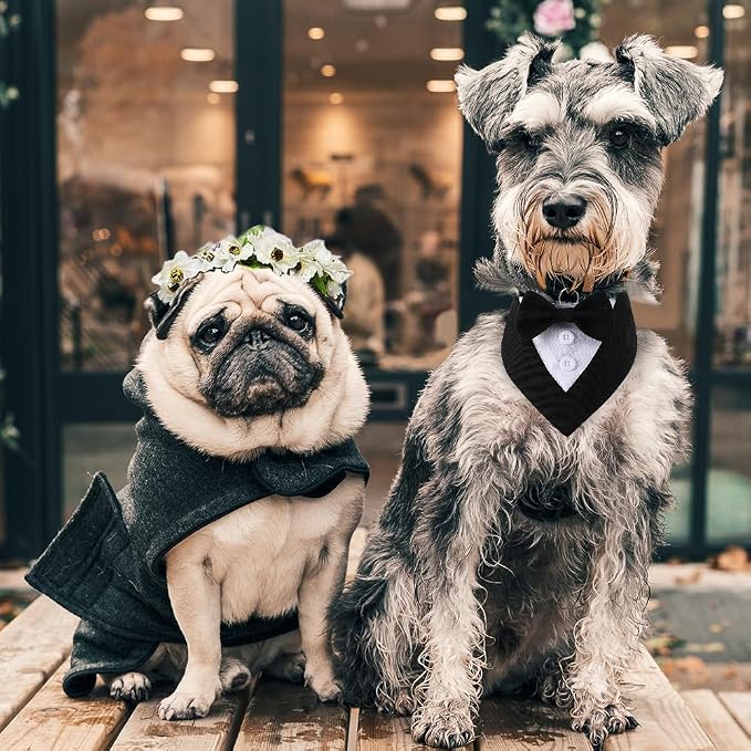 Formal Dog Tuxedo Adjustable Pet Collar - Image 6