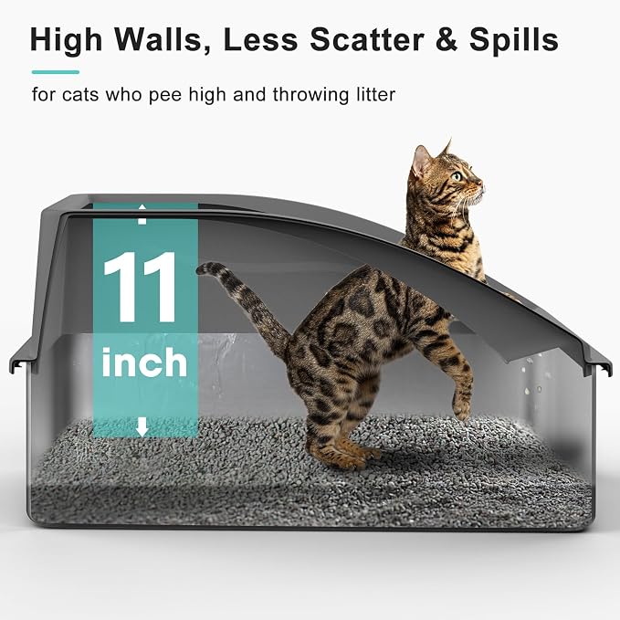 AIPERRO Stainless Steel Litter Box | XL Enclosed Cat Litter Boxs - Image 5