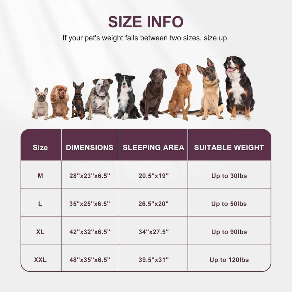 FURTIME Orthopedic Dog Bed for Extra Large Dogs - XL Waterproof Dog Sofa Bed, Ultra Comfy Supportive Foam Pet Bed with Removable Washable Cover, Jumbo Dog Bed with Nonskid Bottom