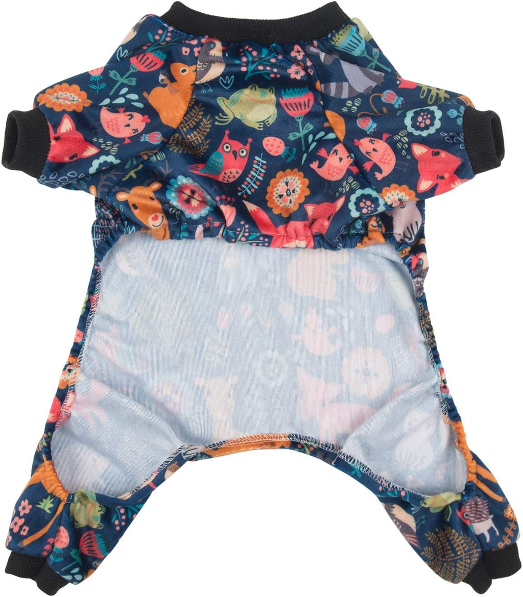 CuteBone Small Dogs Outfit Soft Puppy Onesies Pjs Dog Pajamas Pet Coat Cat Apparel Comfy Doggie Jumpsuit Bodysuit for All Seasons P75M